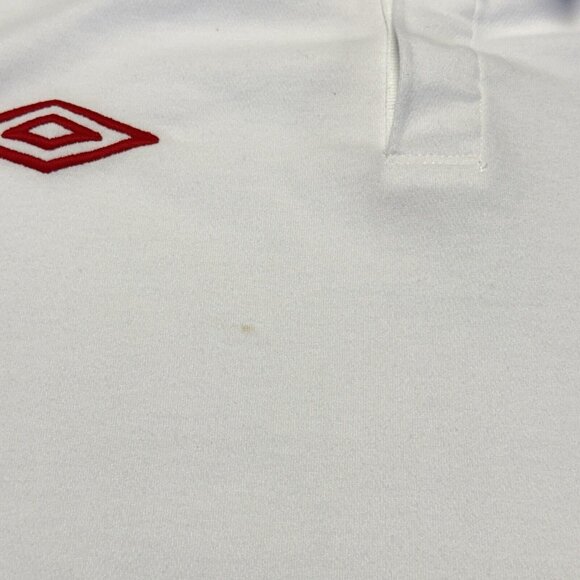 Umbro England Polo Shirt Adult 46 White Soccer Football Club - Picture 6 of 14